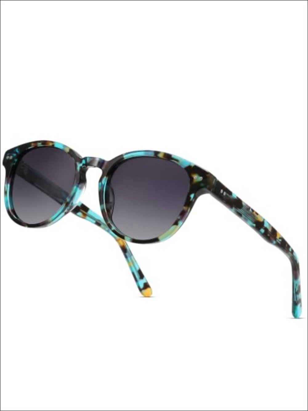 Polarized Round Sunglasses Acetate Frame UV400 Retro Women
